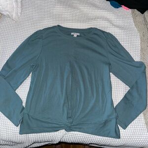 Nine West long sleeve women’s teal shirt